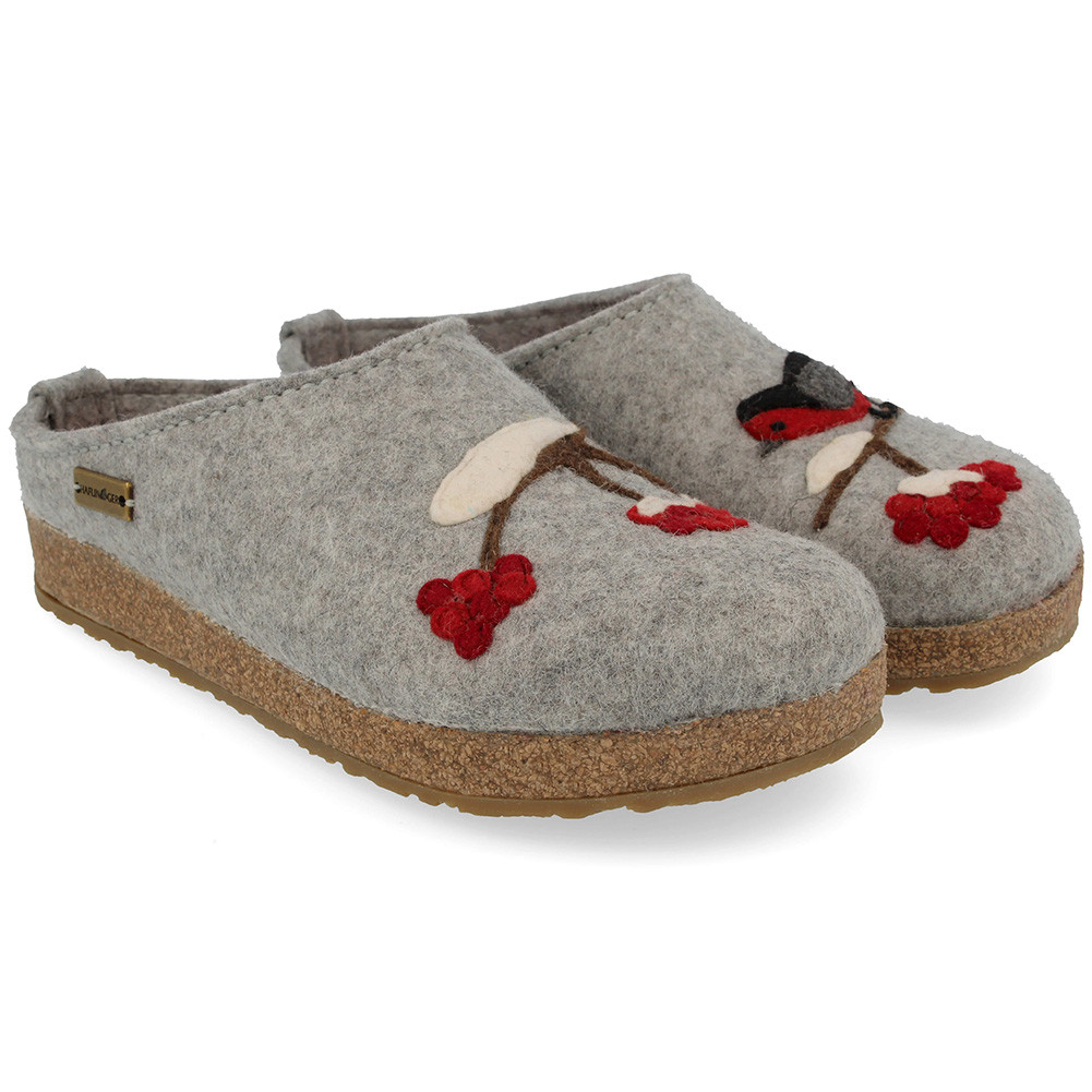 thumbnail image 2 of Haflinger Grizzly Franzl Clogs EU 42 Womens 11 Mens 9 Gray Wool Slip On 2 of 13
