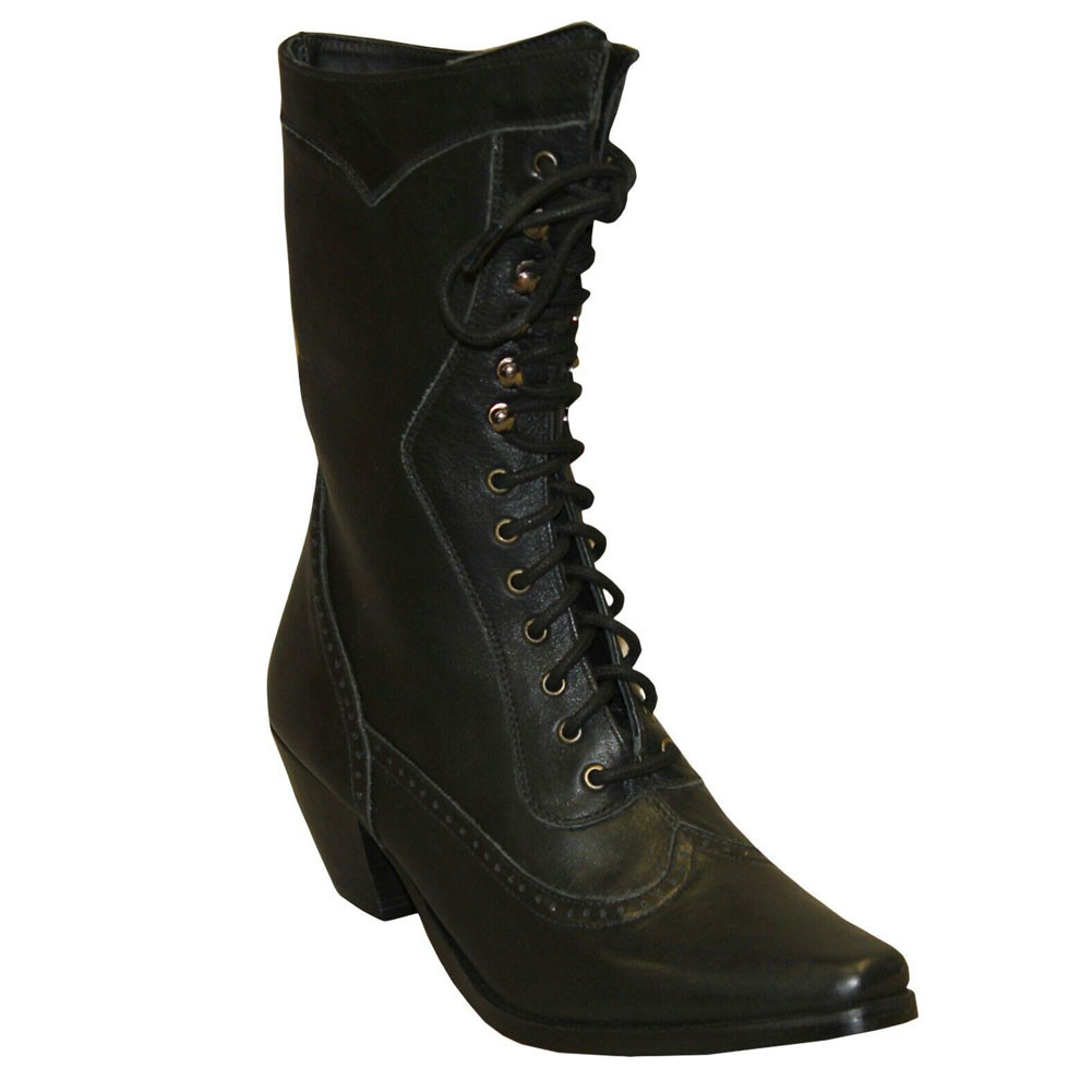 ABILENE Women's Rawhide Victorian Lace Up Boots