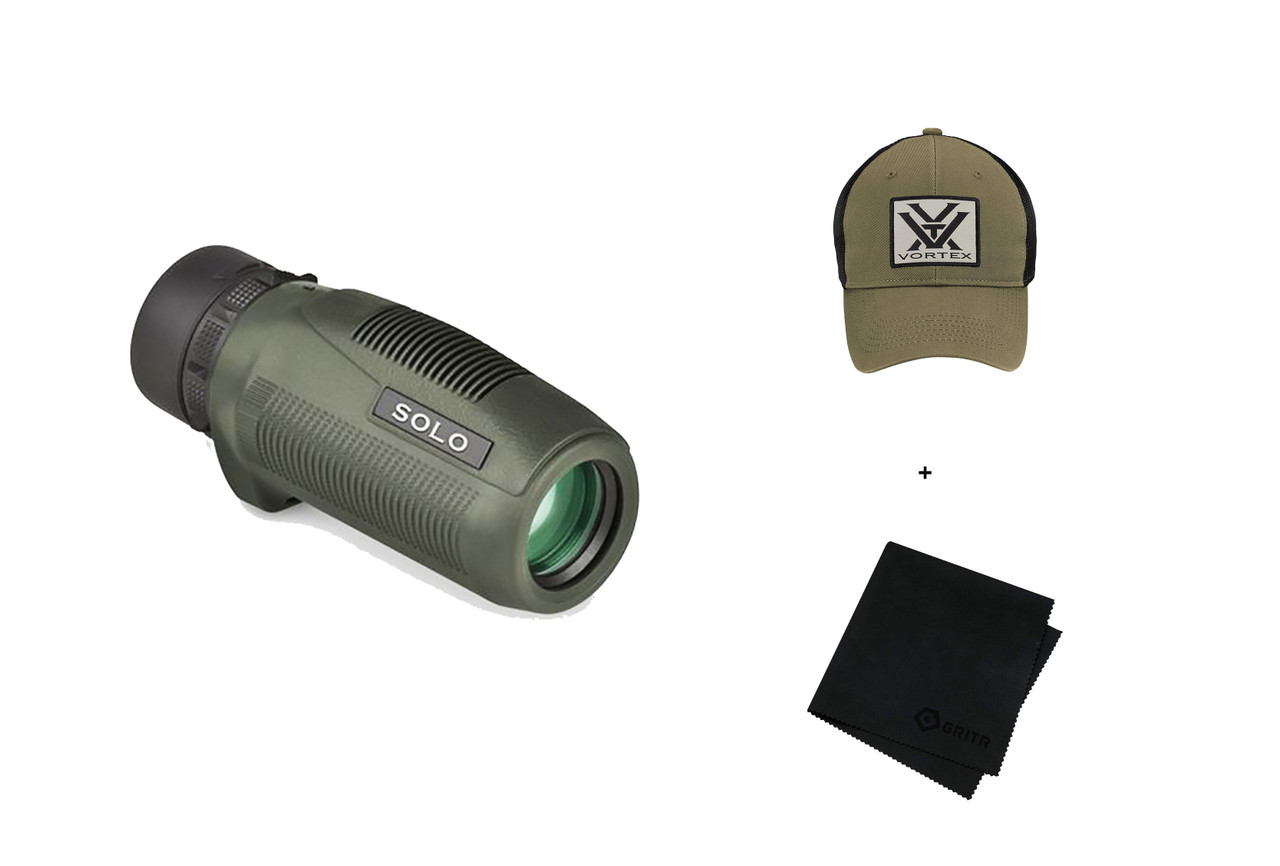 VORTEX Solo 8x25mm Monocular with Patch Logo Cap and Microfiber