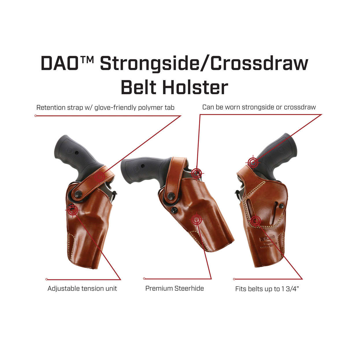 Galco Right Hand Belt Holster DAO170