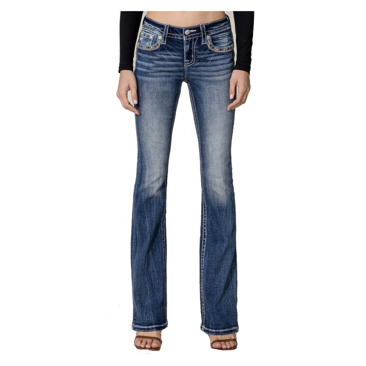 Miss Me Mid-Rise Boot Stretch Jean - Women's Jeans in M383