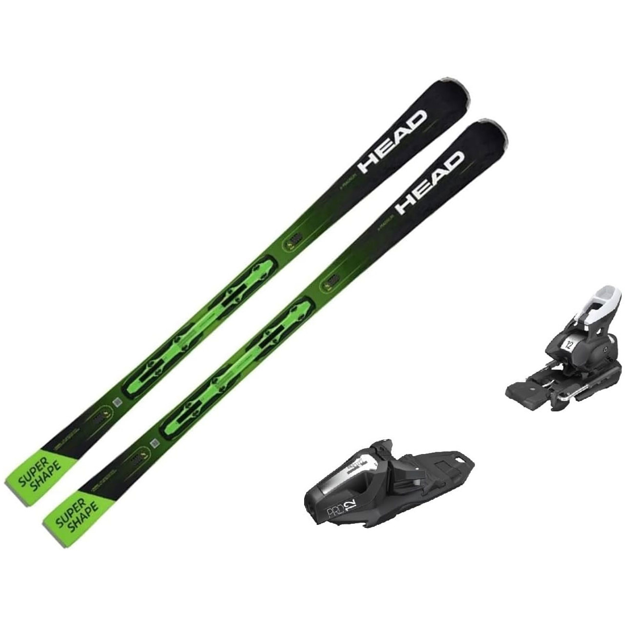 HEAD Unisex Supershape e-Magnum SW SF-PR Black/Green Skis With PRD 12 GW  BR.85[F] Bindings