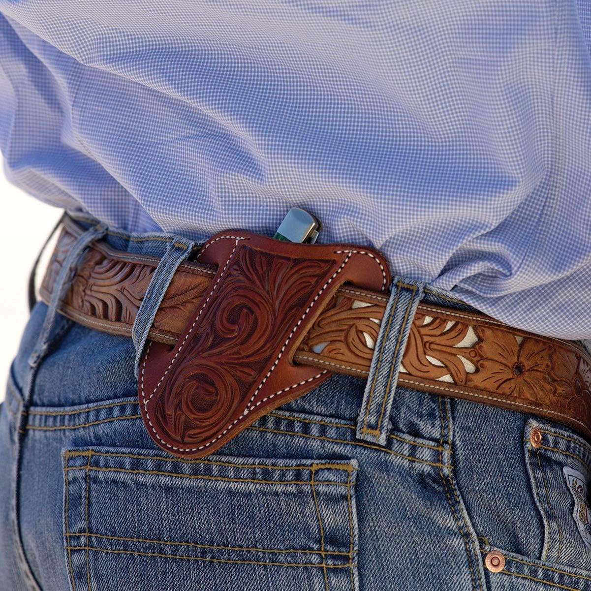 MARTIN SADDLERY Canted Pancake Knife Sheath KSCABAFFL