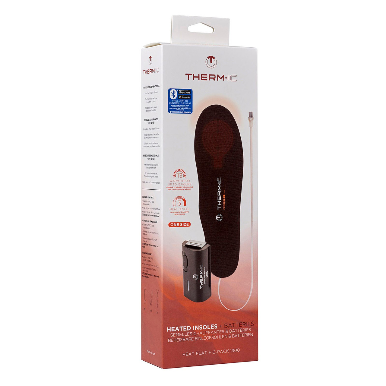 Therm-ic Heat Flat met C-Pack 1300 B Verwarmbare zool, zwart, één maat Therm-ic Heat Flat met C-Pack 1300 B Verwarmbare zool, zwart, één maat