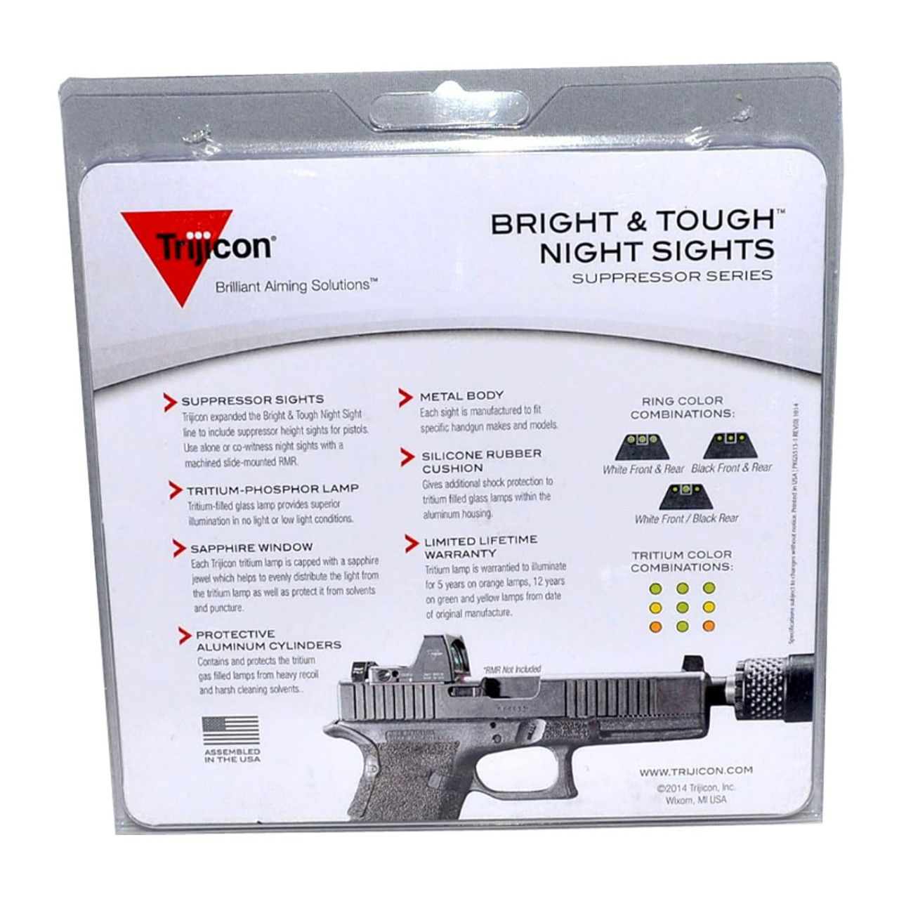 Trijicon Sights■GL201■Glock トリジコンナイトサイト Amazon.com : Trijicon GL01 Bright & Tough Night Sight Set