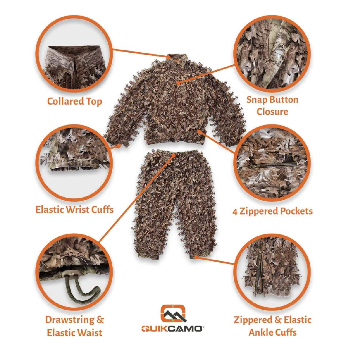 Titan 3D Leafy Hunting Suit - Mossy Oak Camo Jacket & Pants For Men