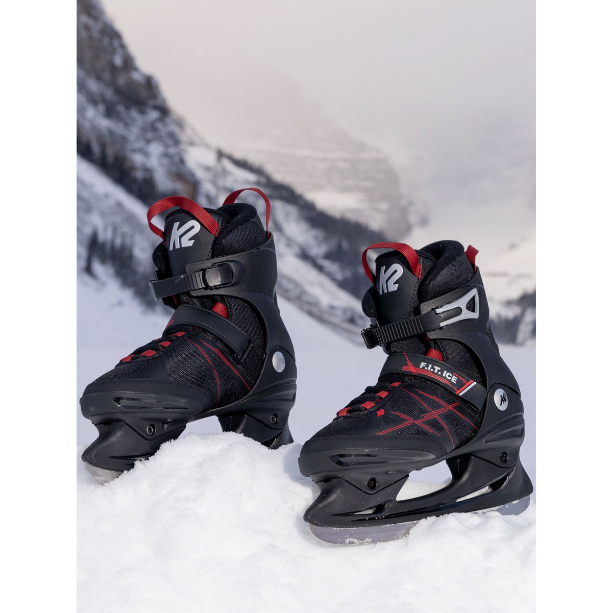 K2 F I T Black Red Ice Skates I220300401