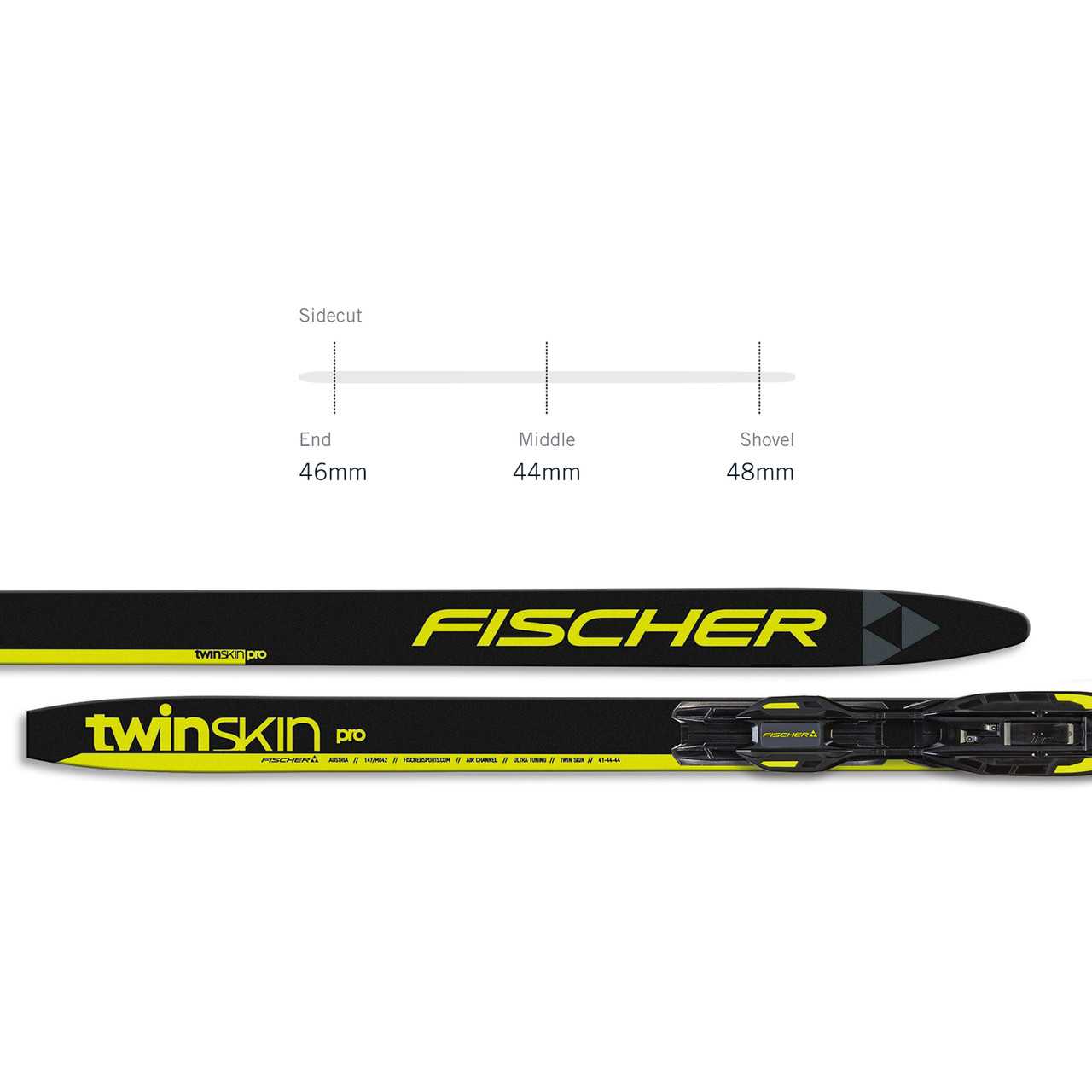 FISCHER Twin Skin Pro Jr Mounted Skis NV60522