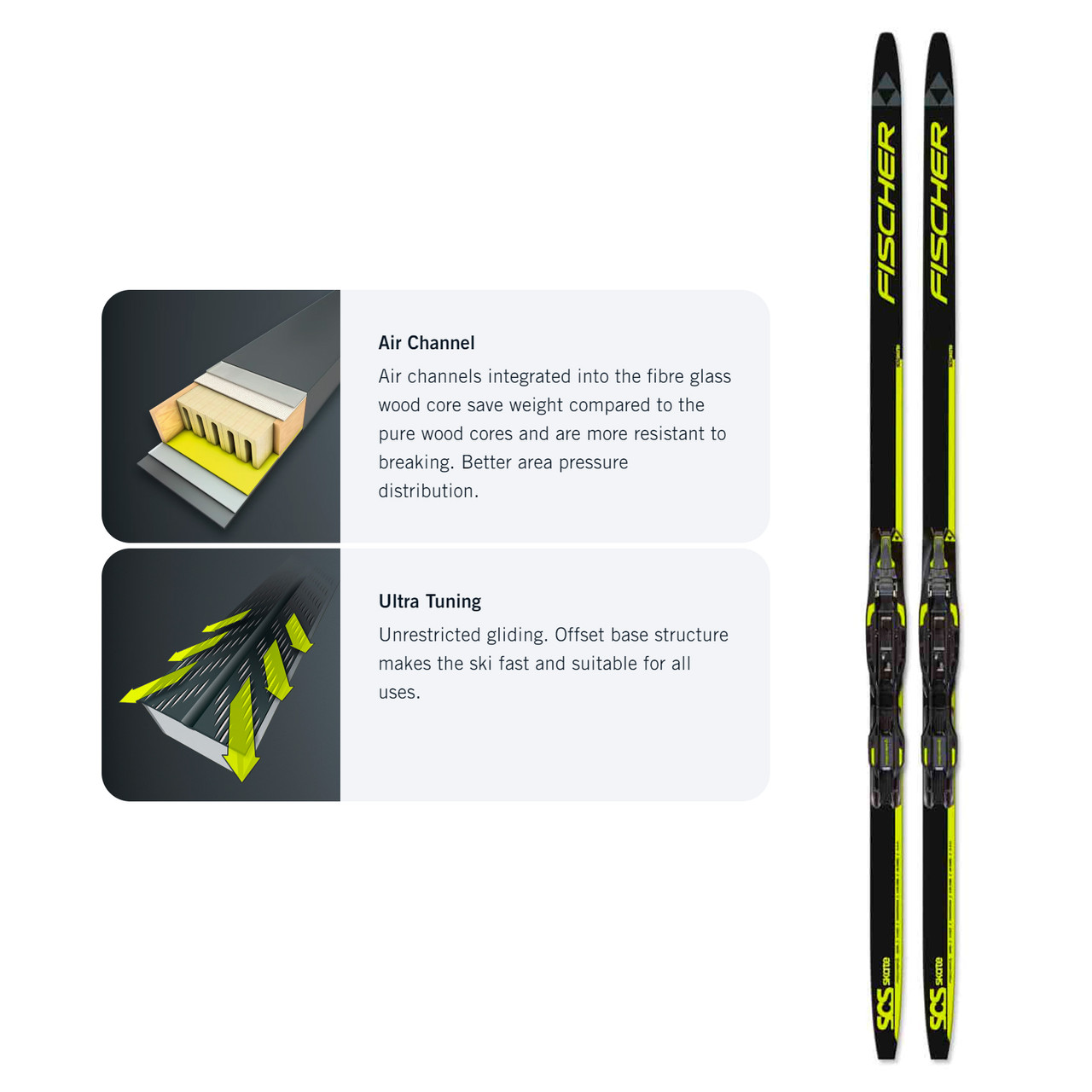 FISCHER SCS Skate Jr Mounted Skis NV62522