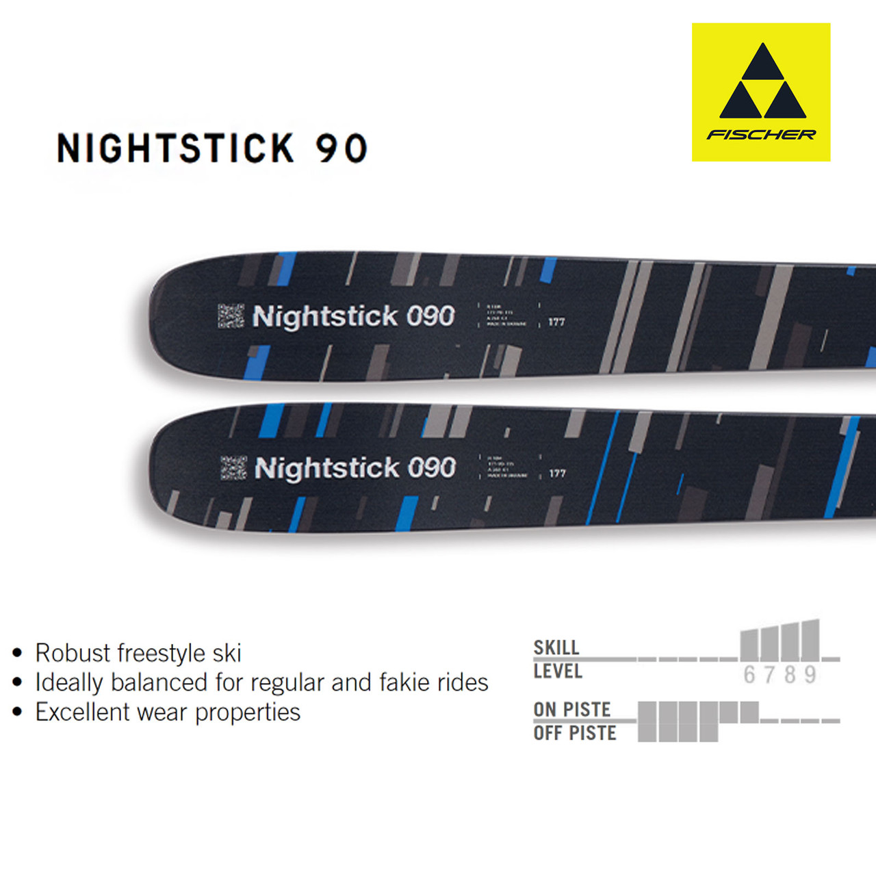 FISCHER Nightstick 90 Freestyle Alpine Skis Set A24024
