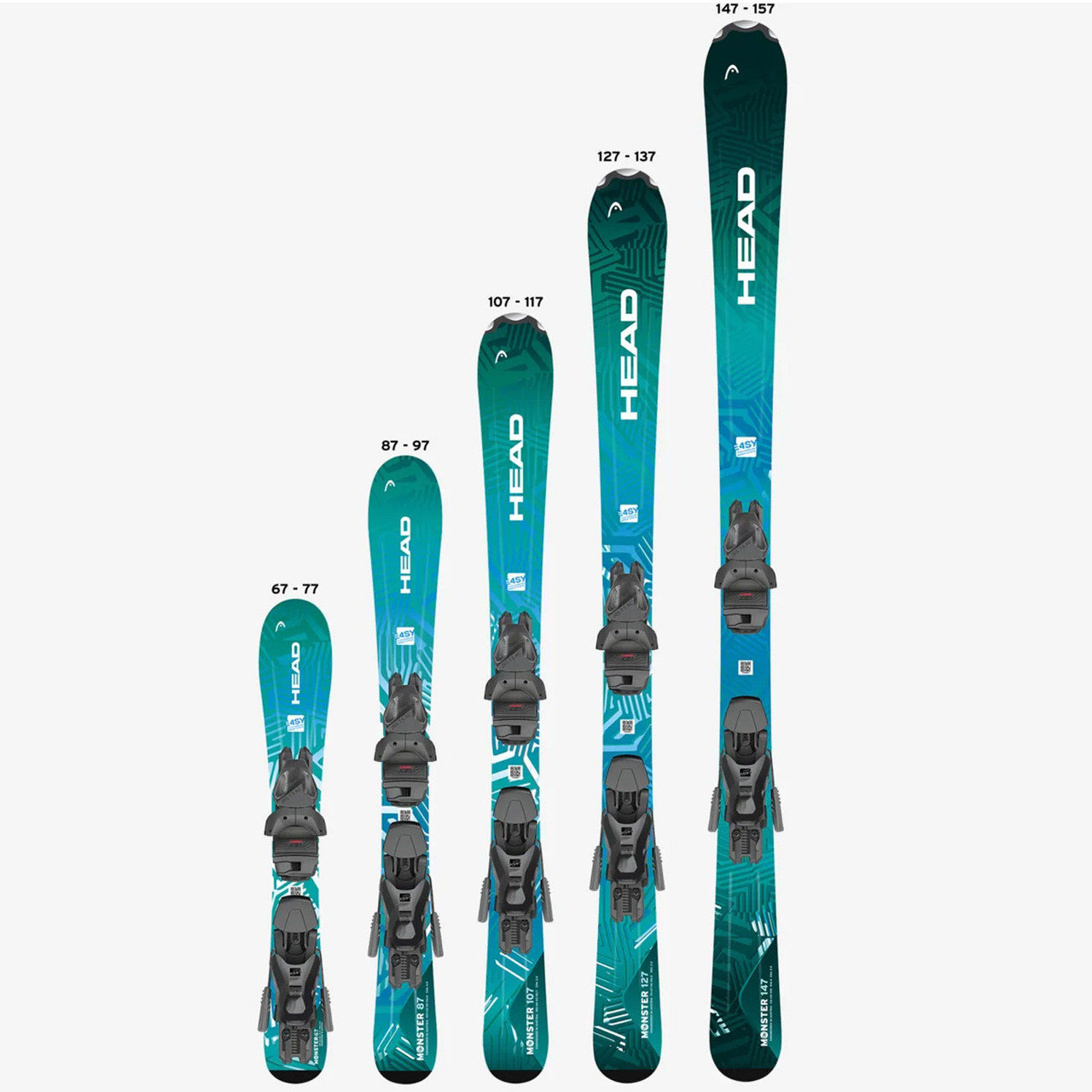 HEAD Monster Easy JRS Skis with Bindings 314484