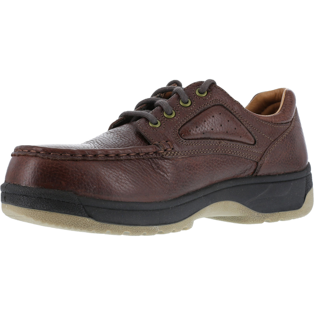 FLORSHEIM Men's Compadre Brown Eurocasual Moc Toe Oxford Shoes (FS2400)