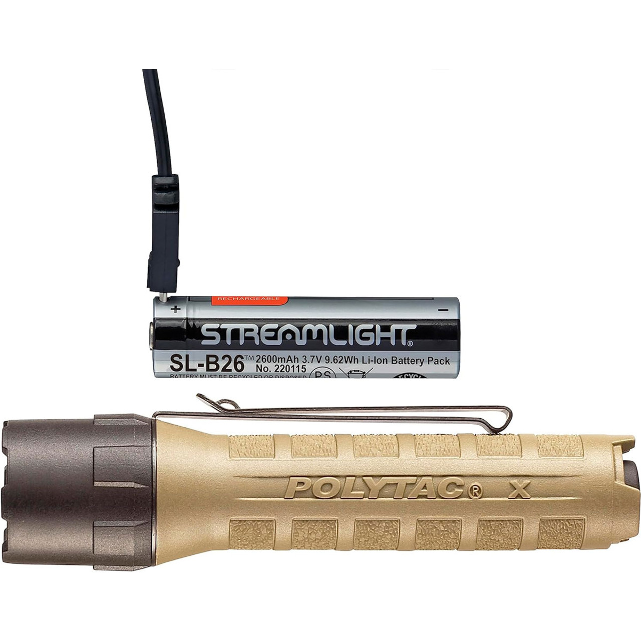 ストリームライトStreamlight PolyTac X USB 600ルーメ PolyTac® X | Rechargeable Handheld Flashlight | Streamlight®