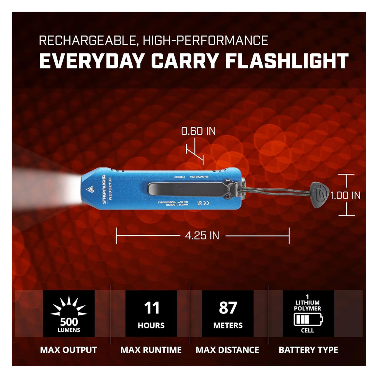 STREAMLIGHT Wedge XT COPS Blue Flashlight 88825
