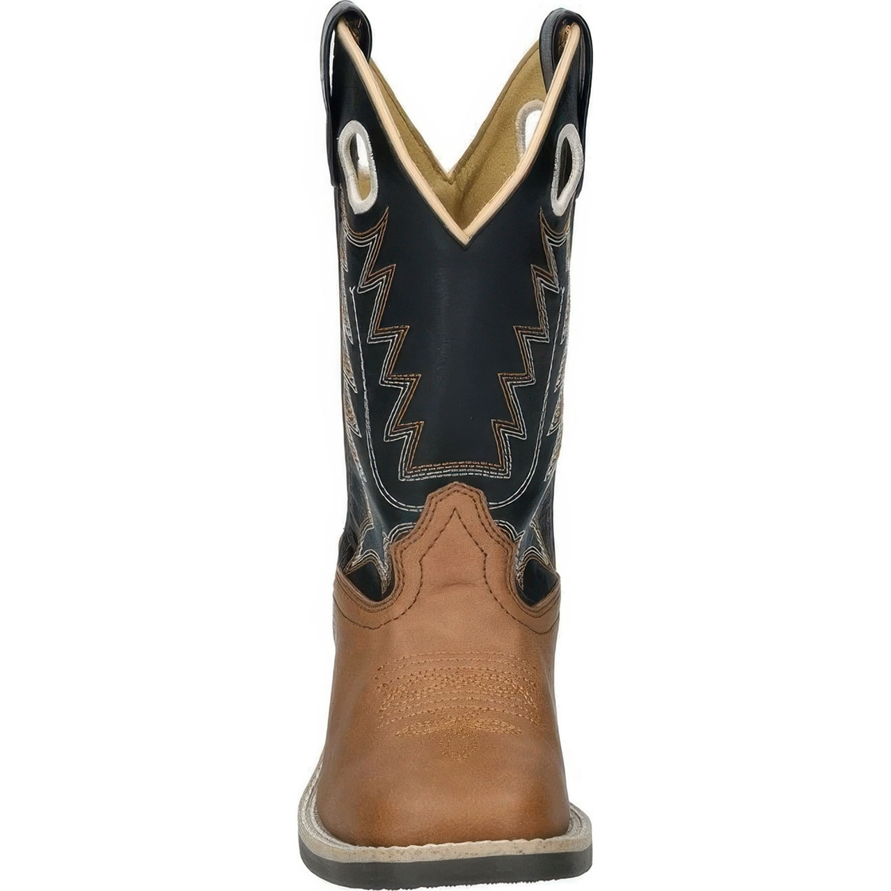 Gold suede and black leather cowboy boy boots Smoky Mountain Boots Kids Unisex Gator Sanded Black/Brown  main image 3