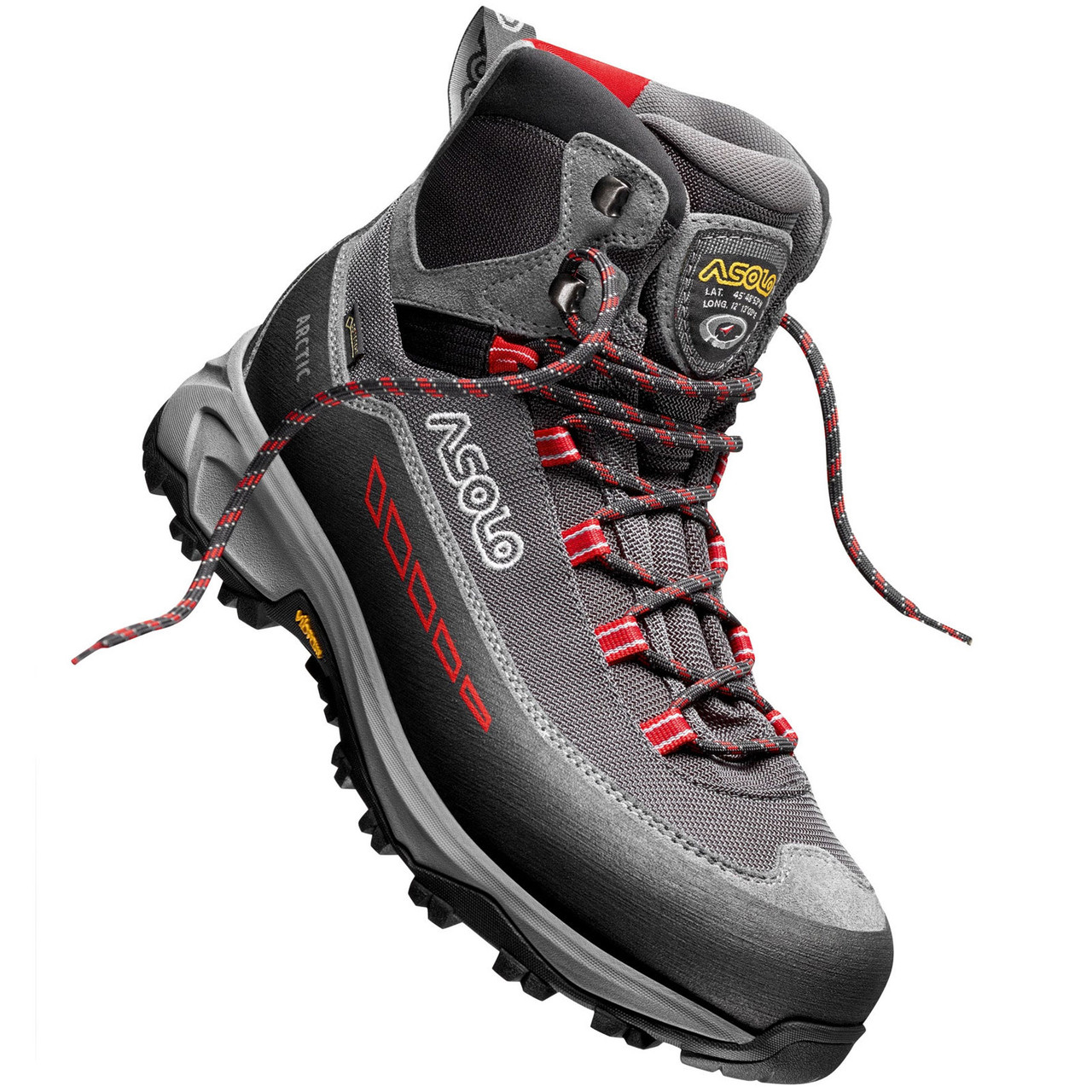 ASOLO Arctic GV Grey Gunmetal Red Boots B12536-A176