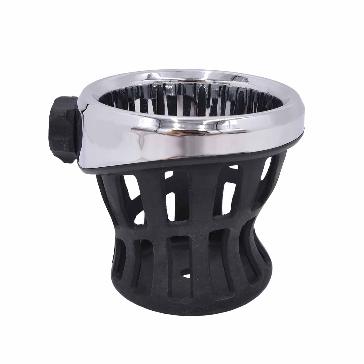 CIRO Chrome Drink Holder With Black Perch Mount (50411) Open-box