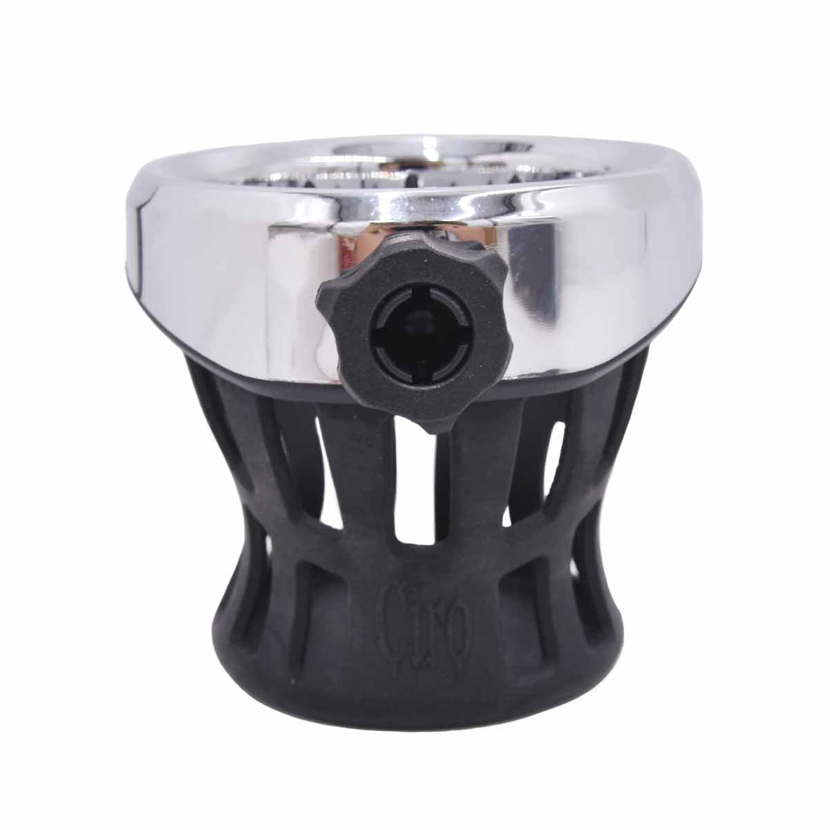 CIRO Chrome Drink Holder With Black Perch Mount (50411) Open-box