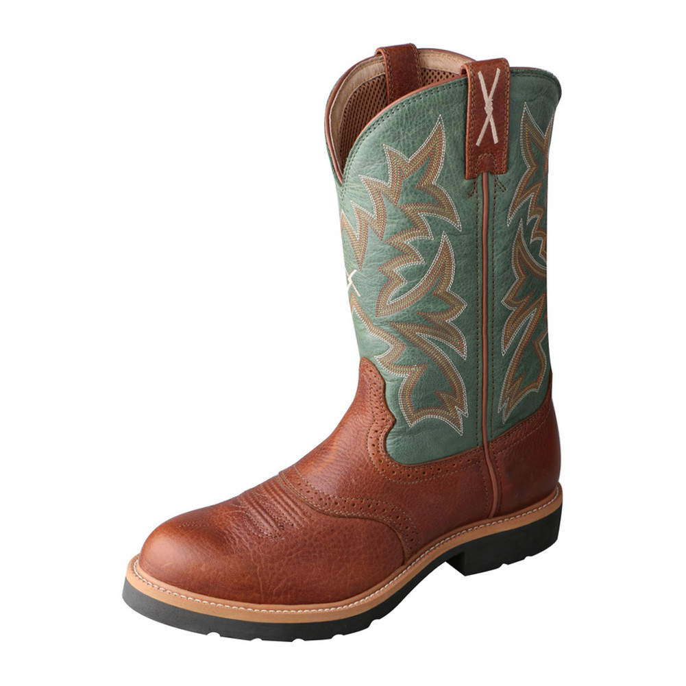 TWISTED X Mens Cowboy Cognac Glazed Workboot MSC0005