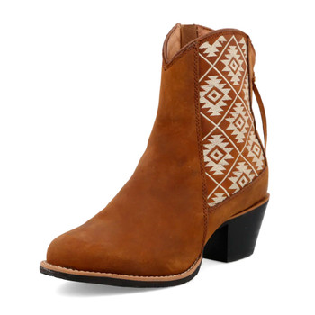 TWISTED X Women's Western Fashion Oiled Saddle and Tan Bootie (WWF0010)