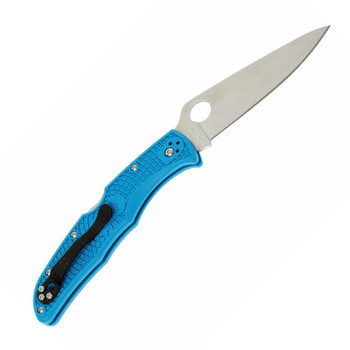 SPYDERCO Endura 4 3.75in Blue Flat Ground Folding Knife (C10FPBL)