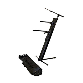 ULTIMATE SUPPORT APEX AX-48 Pro Black Column Keyboard Stand with Mic Boom and Bag (AX-48-PRO-PLUS)
