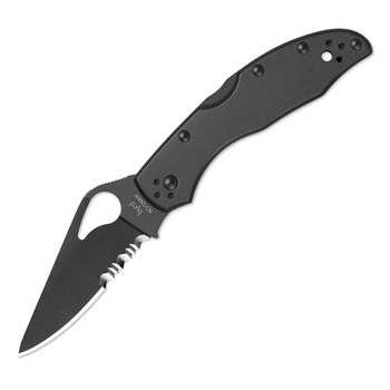 SPYDERCO Meadowlark 2 Black CombinationEdge Folding Knife (BY04BKPS2)