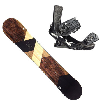 HEAD Transit 156cm All-Mountain Snowboard with FX One LYT Brown S Snowboard Bindings (333531156+3412311)