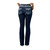 MISS ME Womens Sophia Glitz Snake Skin Faux Flap Pockets 34L Mid-Rise Dark Blue Bootcut Jeans (M9353BL)