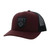HOOEY Bronx 6-Panel Black/Gray Hooey Patch Maroon/Black Trucker Cap (2203T-MABK)