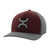 HOOEY Solo III 6-Panel Gray/Black Hooey Logo Flexfit S/M Maroon/Gray Cap (2219MAGY-01)