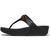 Open Box (Damaged package): FITFLOP Lulu Square-Chain Leather Toe-Post Sandals, Color: Black, Size: 8 (E1I-001-060)