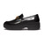 Open Box (Damaged package): FITFLOP F-Luma Chunky-Snaffle Box-Leather D/Wedge Loafers, Color: Black, Size: 8 (HY3-001-060_2)