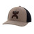 HOOEY Ash Flexfit 6-Panel Brown/Black Hooey Logo Tan/Black Cap (2231TNBK)