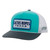 HOOEY Cactus Ropes 5-Panel Navy/Blue/White Rectangle Patch Mint/White Trucker Cap (CR089)