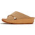 FITFLOP Lulu Lux Graphic-Weave Suede Cross Cappuccino Slides (A4R-923)