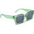 OPTIC NERVE Unisex Afterglow Shiny Crystal Green Frame with Smoke Lens Sunglasses (22758)