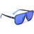 OPTIC NERVE Unisex Montrose Matte Crystal Navy Frame with Polarized Brown Lens Blue Mirror Sunglasses (22770)