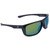 OPTIC NERVE Unisex Cuda Matte Black Frame with Polarized Amber Lens Green Mirror Sunglasses (22820)