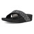 Open Box (Damaged package): FITFLOP Lulu Crystal-Mix  Metallic Cross Slides, Color: All Black, Size: 9 (JL1-090-070)
