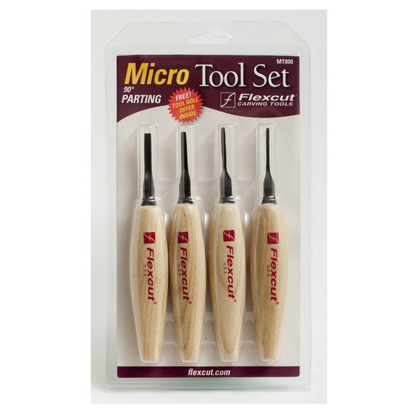 FLEXCUT 90 deg Parting Micro Woodcarving Tool Set (MT800)