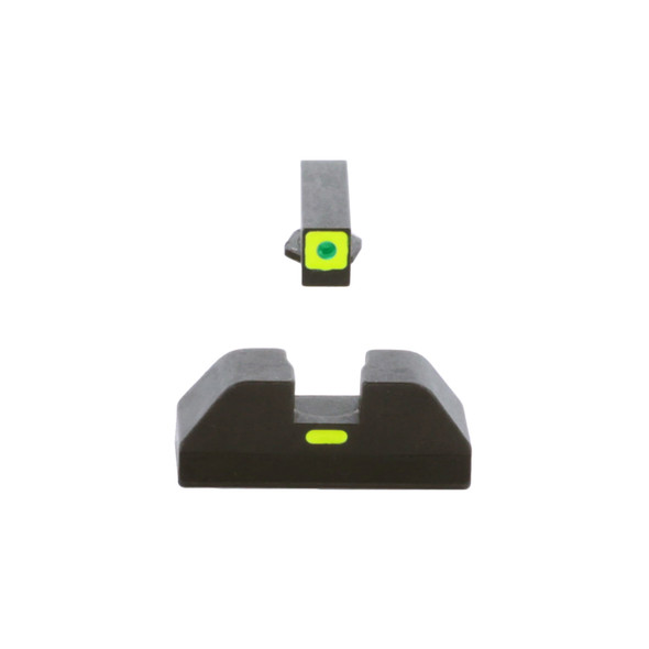 product variation AMERIGLO For Glock CAP Green Tritium LumiGreen Square Outline Front and Lime Green Line Rear Sights (GL-605) image