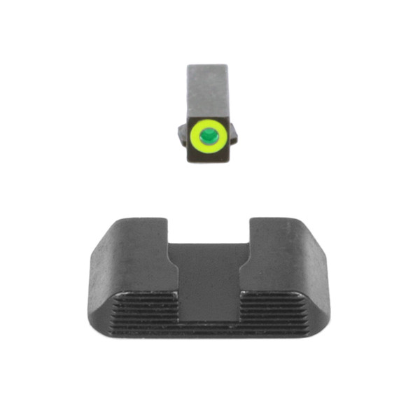 AMERIGLO For Glock Protector Green Tritium LumiGreen Outline Front and Black Rear Sights (GL-701)