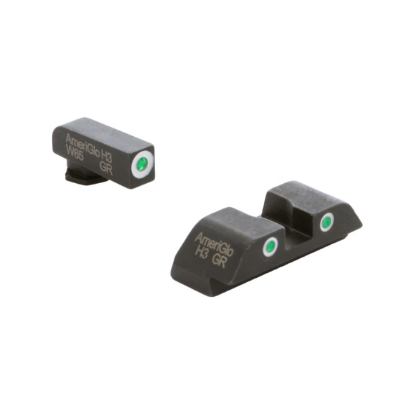 AMERIGLO Classic 3 Dot Green Tritium Night Sight Set For Glock Gen5 17,19,19X,26,45 (GL-5113)