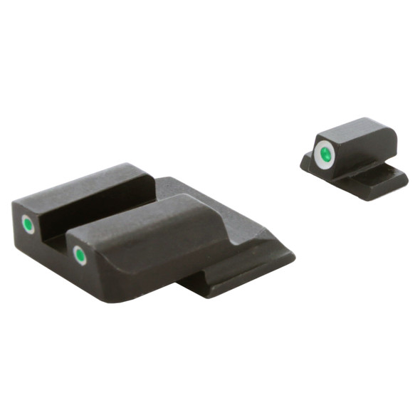 product variation AmeriGlo Classic 3 dot green tritium night sights with white outlines for S&W M&P Shield image