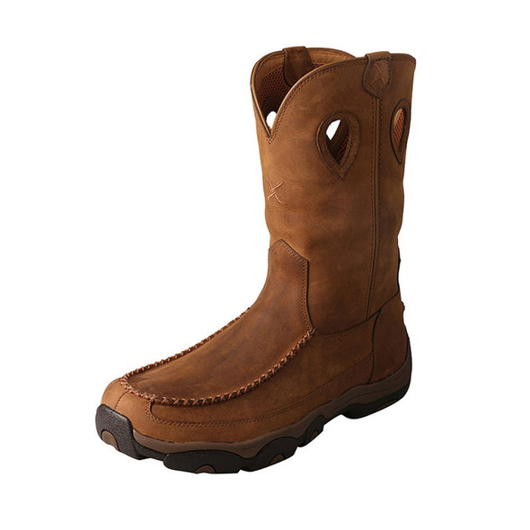 product variation TWISTED X Men's Work 11in Comp Toe Pull-On Distressed Saddle/Saddle WP Hiker Boot (MHKBCW1) image