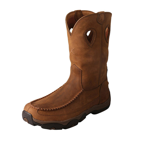 product variation TWISTED X Men's 11in Pull-On Distressed Saddle/Saddle WP Hiker Boot (MHKBW01) image