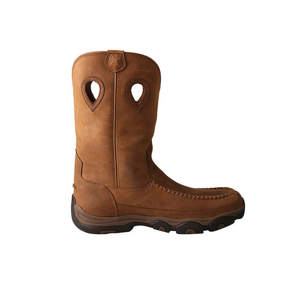 product variation TWISTED X Men's 11in Pull-On Distressed Saddle/Saddle WP Hiker Boot (MHKBW01) image