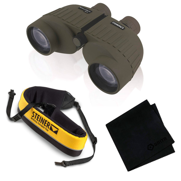 STEINER MM1050 Military-Marine 10x50 With Yellow Float Strap And Cleaning Cloth Binocular (2035+768+MF)