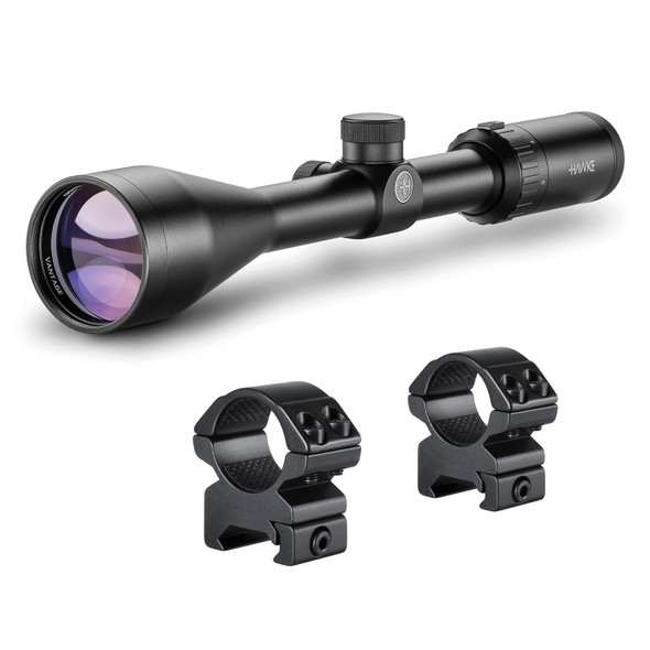 product variation HAWKE Vantage 3-9x50 1in 30/30 Reticle Riflescope with Match Mount 1in Medium Weaver Scope Rings (14130+22113) image